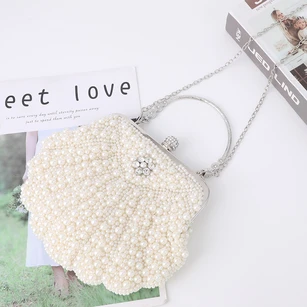 Shell Shaped Pearl Clutch