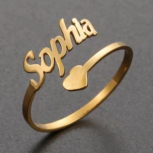 Chic Personalised Stainless Steel Ring