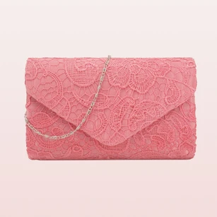 Lace Clutch with Flower