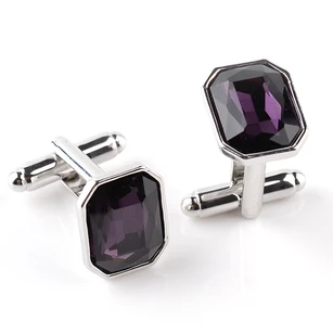 Crystal Alloy Cufflinks-5 Color Options