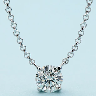 Classic Round Brilliant Cut Moissanite Necklace