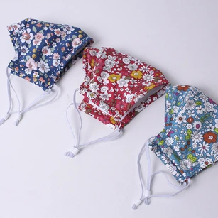 Non-medicial Reusable Floral Printed Cotton Face Mask In 3 Colors