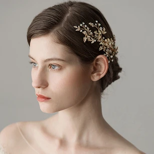 Flower Style Alloy Shining Bridal Headpiece