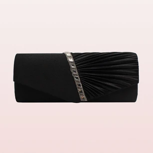 Rhinestone Satin Clutch