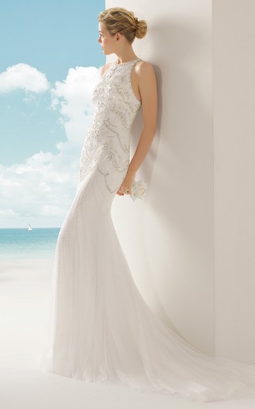 Dress With Exquisite Illusion Back Design