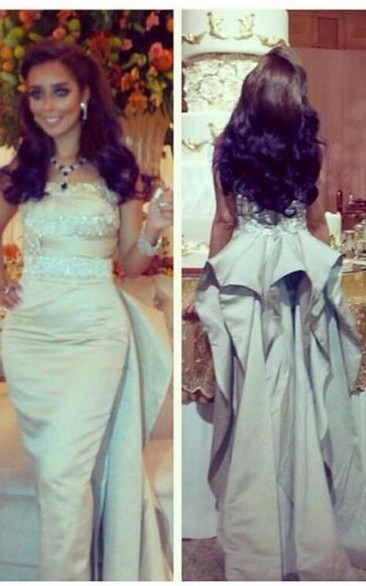 Glamorous Sleeveless Mermaid Prom Dress With Ruffles Beadings