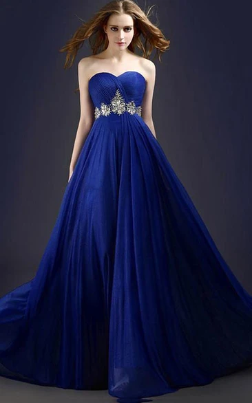 Stunning A-Line Sweetheart Beading Long Prom Dress