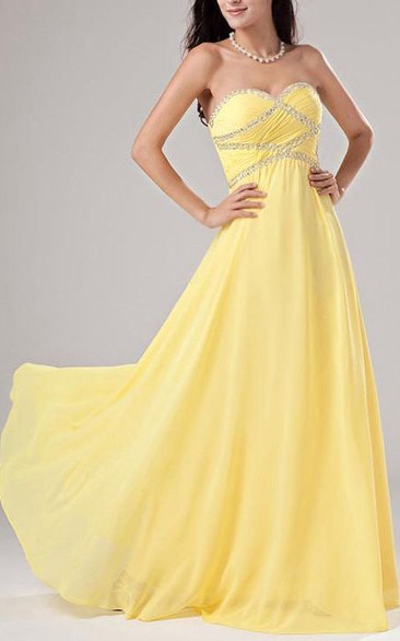 Stunning A-line Sweetheart Beading Prom Dress