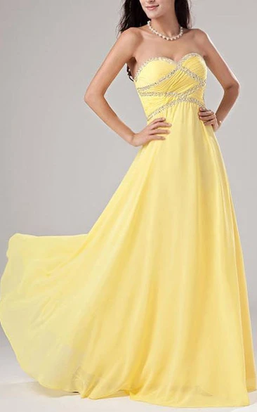 Stunning A-line Sweetheart Beading Prom Dress