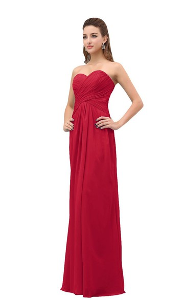 Sweetheart Long Dress With Basque Waist