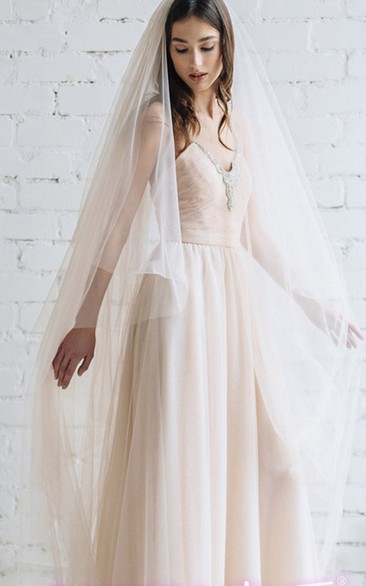 Champagne Ethereal Puffy Long Wedding Veil