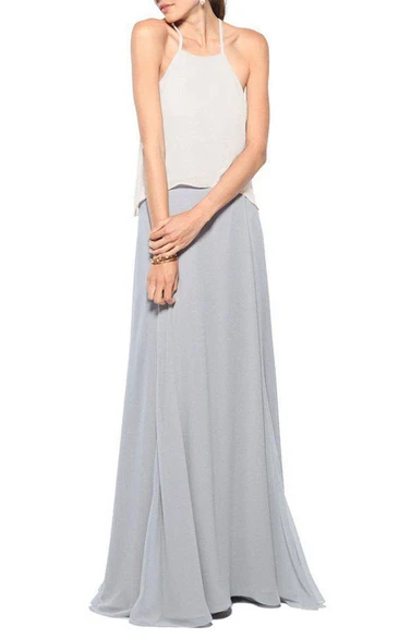 Spagetti Straps Floor-length Chiffon Bridesmaid Dress