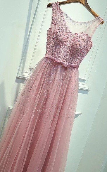 Lace&Organza Dress With Embroideries