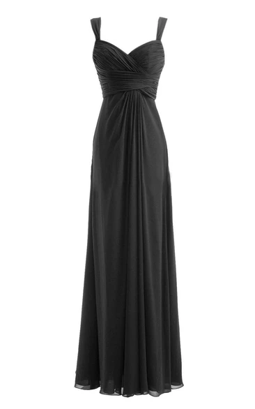 Classic Sweetheart Chiffon Long Dress With Low Back
