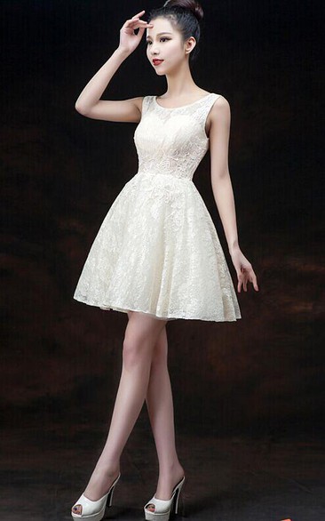 Modern Illusion Sleeveless Short Homecoming Dress Lace-up With Appliques