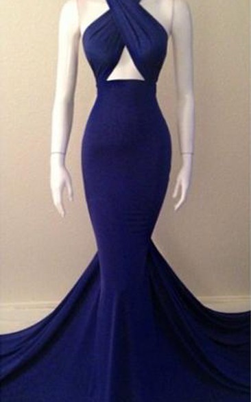 Sleeveless Mermiad Halter Sleeveless Evening Dresses Special Womens Party Dresses