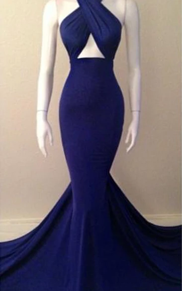 Sleeveless Mermiad Halter Sleeveless Evening Dresses Special Womens Party Dresses