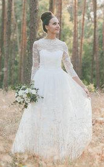 Lace Vintage Boho Light Lace Wedding Dress