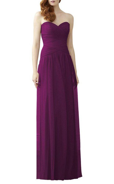 Sweetheart Chiffon Bridesmaid Dress with Ruching