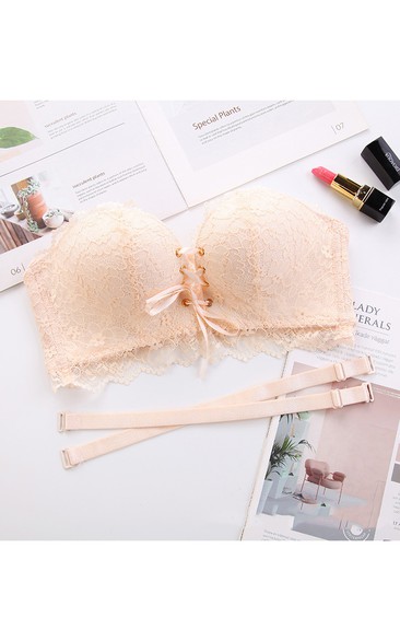 Elegant Strapless Bra with Lace