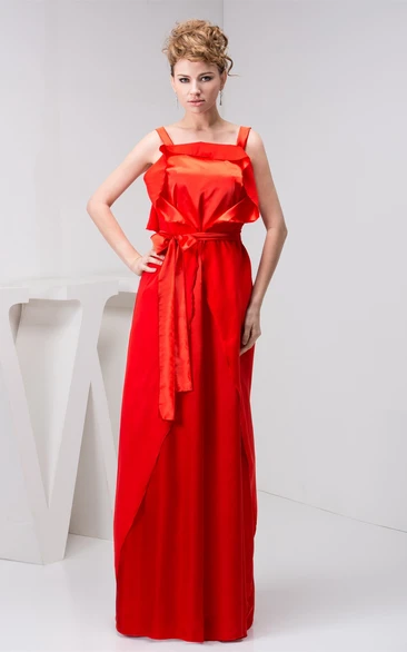 Sleeveless Maxi Pleats and Dress With Bow