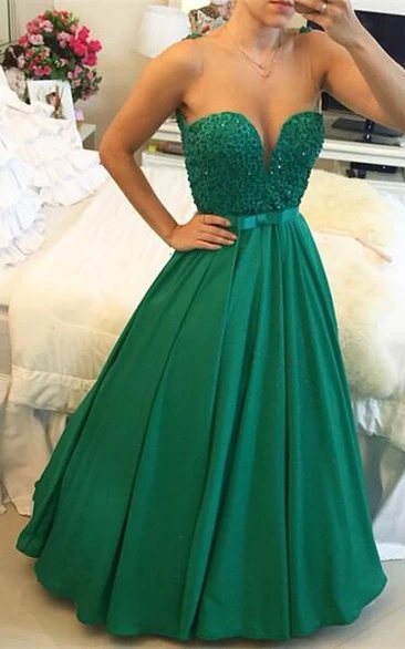 Gorgeous Sleeveless Evening Dress Beadings Sweetheart