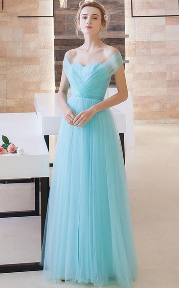 Sweetheart Pleats Long Prom Dress