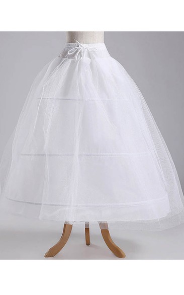 3 Rims 2 Layers Of Tulle Elastic Waist Petticoat with Straps