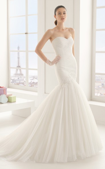 Sweetheart Dress With Appliques And S Rushing