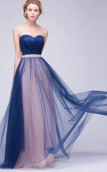 Sweetheart Beading Pleats Casual Prom Dress