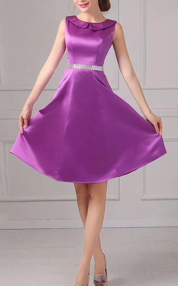 Peter Pan Collar A-Line Short Prom Dress