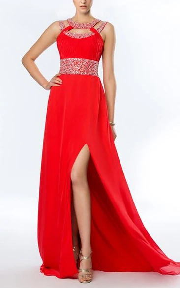 al A-Line Beading Prom Dress