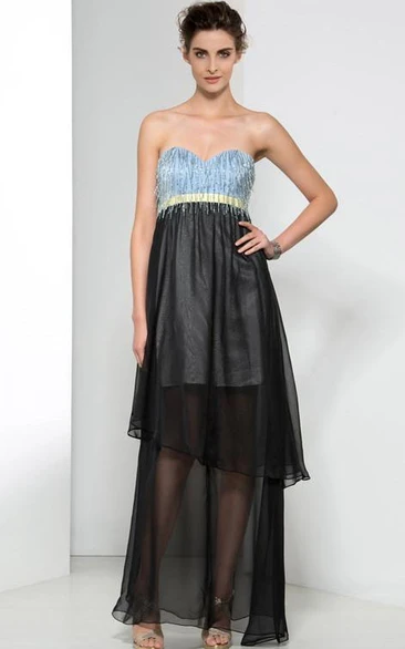 A-Line Sweetheart Beading Prom Dress