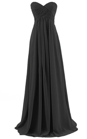 Sweetheart Sweep Train With Empire Basque Waist