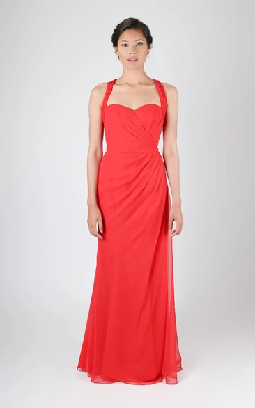 Layered Side Dress With Has Criss-Cross Back Straps