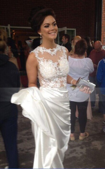 Sexy Gorgeous Mermaid Prom Dress Long Lace Sleeveless Evening Party Gowns