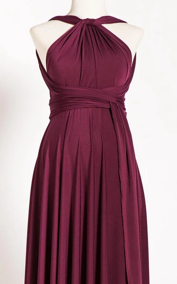 Marsala Maternity Infinity Long Convertible Dress