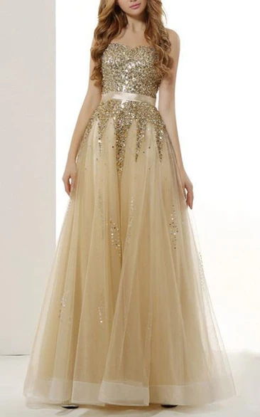 Exquisite Sweetheart A-Line Floor-Length Prom Dress