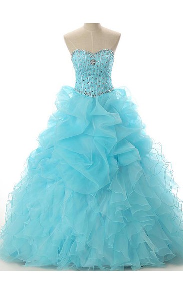 Ball Gown Maxi Off-The-Shoulder Sweetheart Beading Lace-Up Back Lace Sequins Organza Satin Dress