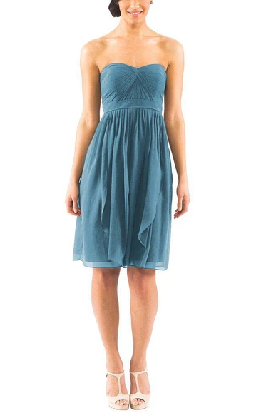 Convertible Ruched Short Chiffon Dress