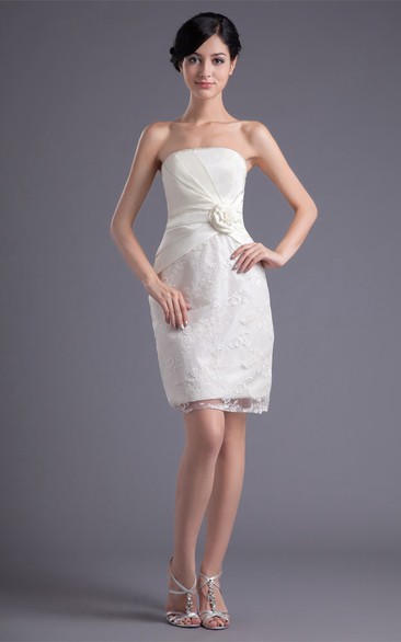 Delicate Mini Floral Satin Appliqued Special Occasion Dresses