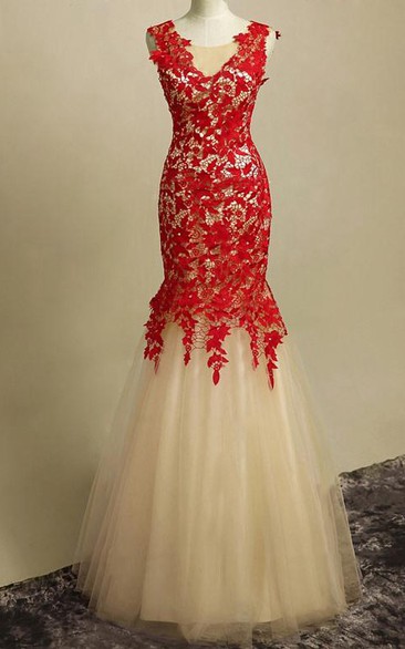 Sumptuous Mermaid Straps Full Length Lacey Prom Gown