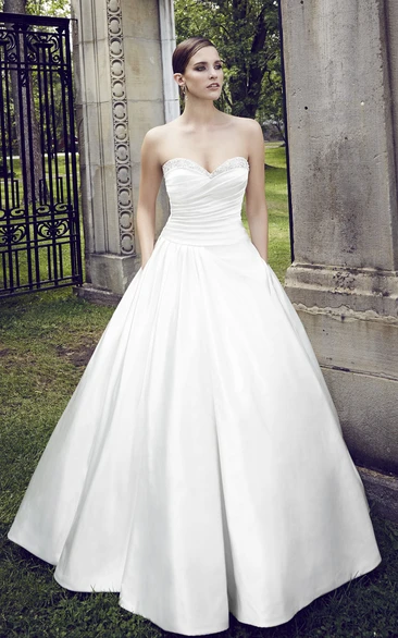 Sweetheart Chic Gown With Low-V Back And Beading