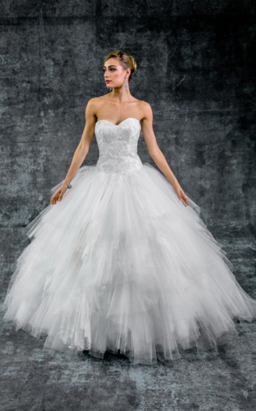 Tulle Chic Ball Gown With Cascading Ruffles