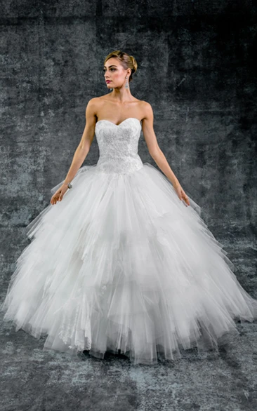 Tulle Chic Ball Gown With Cascading Ruffles