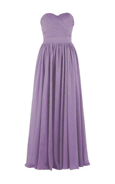 Elegant Sweetheart Criss-cross A-line Dress With Zipper Back