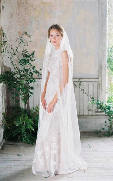 Single Layer Simple Beautiful Wedding Lace Edge Veil