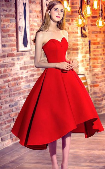 A-Line Sweetheart Asymmetry Prom Dress