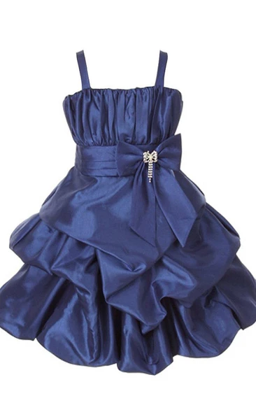 Sleeveless Ruffled Dress With Spaghetti Straps