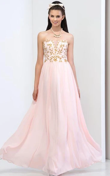 Sweetheart Beaded Draped Prom Dress